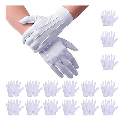 15pares Guante De Algodón Blanco Para Escolta Joyería Mesero
