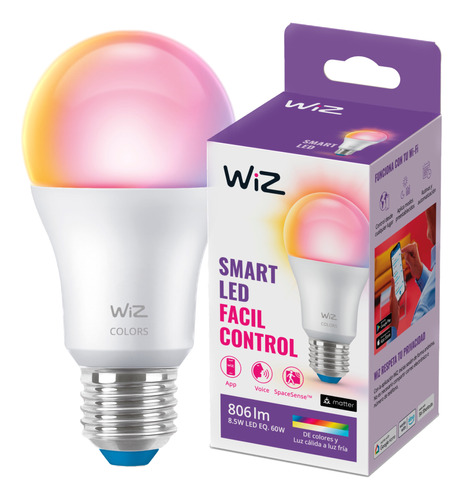 Ampolleta Led Signify  Wiz Colores Wifi E27 Google O Alexa