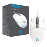 Mouse Gamer Logitech Óptico G203 Lightsync Alámbrico Usb