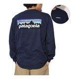 Playera Orgánica De Manga Larga Con Logo P-6 Patagonia