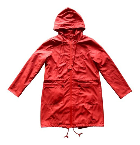 Trench De Lluvia Mujer Rojo Daniel Cassin Talle S Usado 