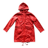 Trench De Lluvia Mujer Rojo Daniel Cassin Talle S Usado 