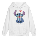 Sudadera Gorro Lilo Y Stitch Corazon Enamorados Amigos Amor