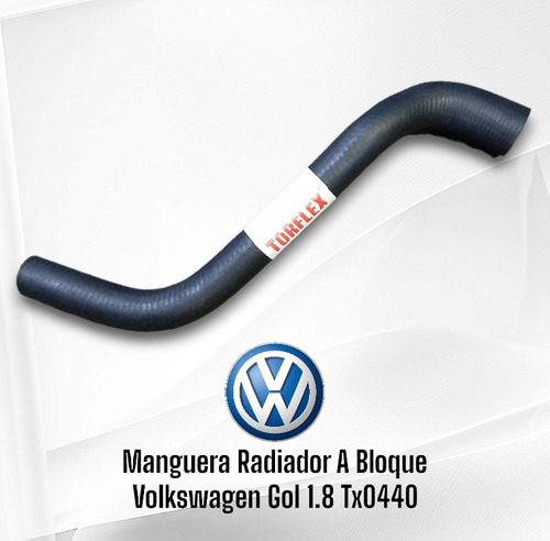 Manguera Radiador A Bloque Volkswagen Gol 1.8 Tx0440 Foto 2