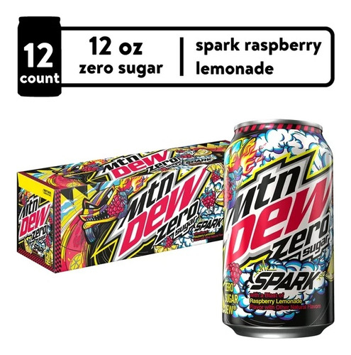 Refresco Mountain Dew Zero Sugar Spark 12 Pack 355 Ml 