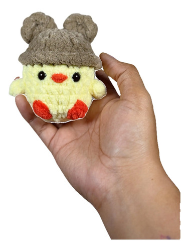 Peluche Pollito Con Sombrero Artesanal A Crochet | Meses sin interés