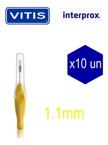 Cepillo Interprox Recto 1.1mm Pack X10 Unidades