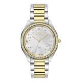 Relógio Feminino Technos Crystal Prateado Dourado Loja Ofici