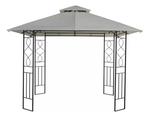 Pergola 3x3 Color Crudo Estructura Reforzada Impermeable