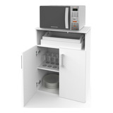 Despensero Mueble Vajillero Microondas Organizador Multiuso Color Blanco