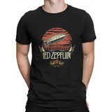 Camiseta De Algodón Con Estampado Gráfico De Led Zeppelin