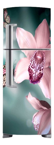 Adesivo Envelopar Geladeira Freezer Flor Orquidea Relaxante