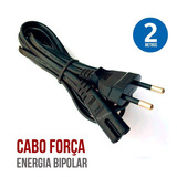  Cabo Força Energia Bipolar 2 Metros Tv Radio Ps3 Ps4 Fonte 