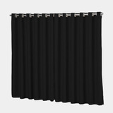 Cortina Para Quarto Sala Varanda 4,00 X 2,50 Tecido Blackout Cor Preto