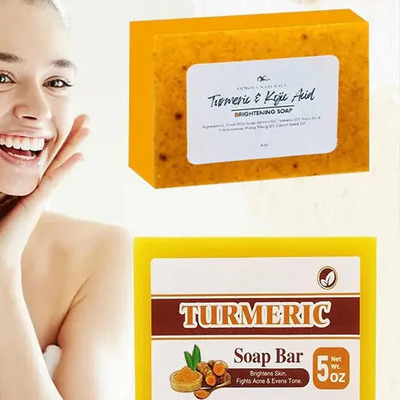 Jabón de cúrcuma anti-acné limpieza profunda 100g, Jabón Cúrcuma Para Baño Facial Y Corporal,Jabón,limón Y Cúrcuma,tabletas,limpieza Profunda | Envío gratis