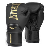 Everlast Elite 2 Guantes De Boxeo (negro/dorado, 8 Onzas)