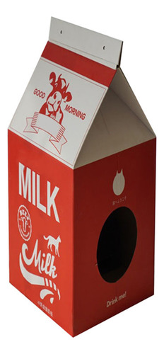 Casa De Cartón Para Gatitos, Papel Corrugado, Forma De Leche