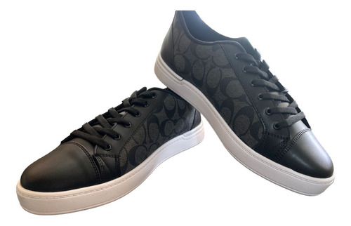 Tenis Coach De Hombre Negros/blancos 5 Al 8 Premium 87qyq