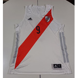 Camiseta Básquet River 2022 Blanca #9, Talle Xl