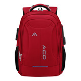 Mochila Bolsa Notebook Reforçada Anti Furto Semi Impermeável Cor Vermelho