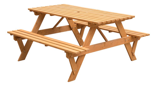 Gardenised, Mesa De Picnic De Madera Para 6 Personas, Para P