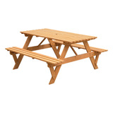 Gardenised, Mesa De Picnic De Madera Para 6 Personas, Para P