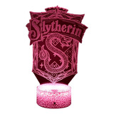 Lámpara 3d Slytherin Harry Potter Base Agrietada