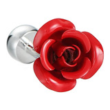 Mancuernillas Thot Ra Rosa Roja Flor Gemelos Acero F-030