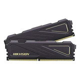 Memoria Ram Gamer Color Negro 32gb 2x16gb Hikvision U10 Blac