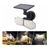 Foco Led Solar Recargable Para Exterior Con Sensor