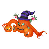 2.4m Disfraz Inflable Calabaza Con Luces Led Fiest Halloween