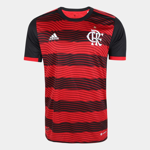 Camisa Flamengo adidas Jogo I Rubro-negra 2022 H18340