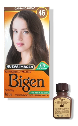 Henna - Bigen N° 46 Castaño Medio Cejas Y Cabello