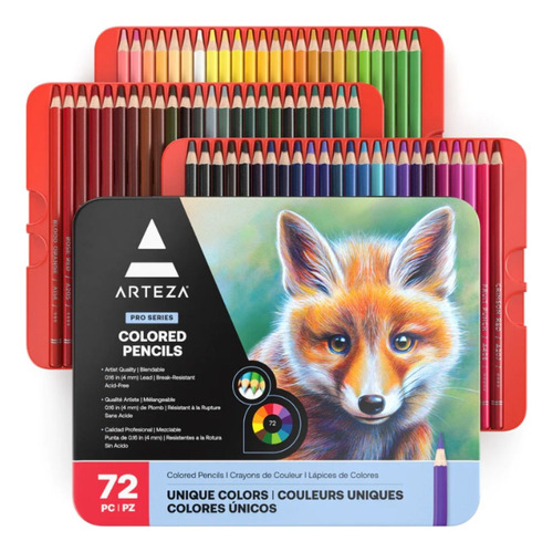 Set 72 Lápices Profesionales Colores Dibujo Arte Arteza Pro