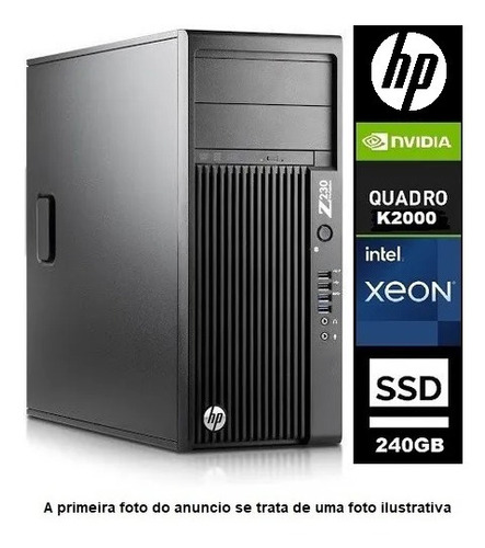 Workstation Hp Z230 Intel Xeon E3-1240 8gb Hd 2tb + Ssd 240