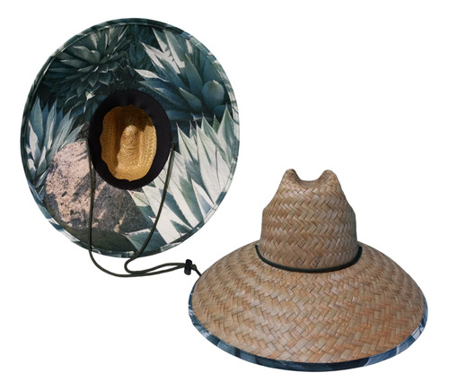Sombrero Palma Pescador Rock Lifeguard Hat Underbrim Print 
