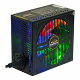 Fonte Atx 650w Reais Gamer Led Rgb Pc Selo 80 Plus Bronze