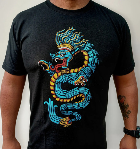 Playera Quetzalcóatl Serpiente Emplumada, Por Nahualizarte