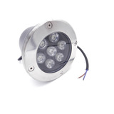 Kit 9x Balizador Spot Led 7w 4200k Branco Quente Jardim