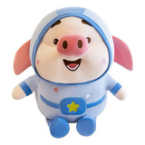 Ursinho Porquinho Porco Pelúcia Astronauta 30cm Antialérgico