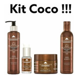 Kit Coco Shampoo Mascara Crema Peinar Serum De La Puissance 