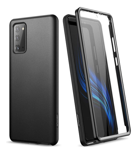 Funda Para Galaxy Note 20 Slim Fit + Protector Negro