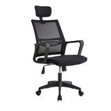 Silla De Escritorio Su Ferretería Online 294h Ergonómica  Negra Con Tapizado De Cuero Sintético