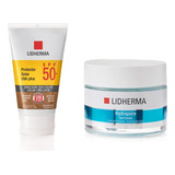 Kit Hydrapore Crema Gel + Protector Solar 50 Color Lidherma