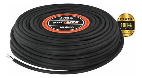 Cable Uso Rudo 2x12 Rollo 100m Negro