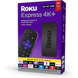 Roku Express 4k+ 3941 4k Mando De Voz, Control Del Tv Negro