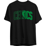 Remera Basket Nba Boston Celtics Negra Logo Celtics