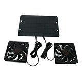 Kit Panel Solar 10w 12v Con Ventilador Dual