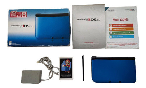 Consola Nintendo 3ds Xl Azul + 16gb Programada Con Juegos