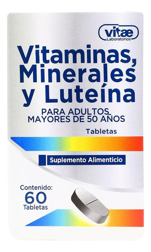 Suplemento Alimenticio Vitae Vitaminas, Minerales Y Luteina Sabor Sin Sabor